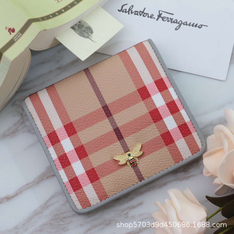 New Plaid Short Wallet card hoder Women's Thin Leather Wallets Mini Square Bag Cute Cowhide fashion, As pic
New Plaid Short Wallet card hoder Women's Thin Leather Wallets Mini Square Bag Cute Cowhide fashion, As pic