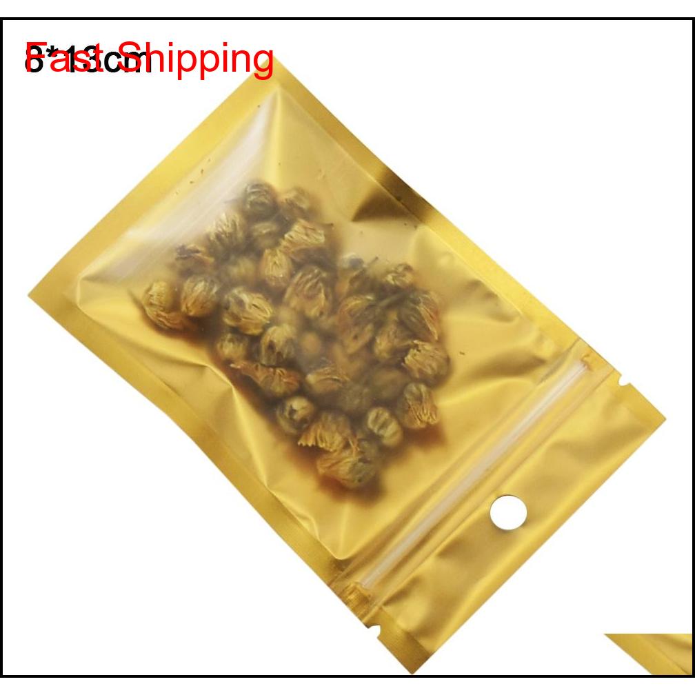 8X13Cm Gold Zip Lock Plastic Bags Resealable Matteclear Dried Food Candy Smell Proof Storage Zipper Bag With Hang Hole 100Pcslot Kc9Cc Wtg2M
8X13Cm Gold Zip Lock Plastic Bags Resealable Matteclear Dried Food Candy Smell Proof Storage Zipper Bag With Hang Hole 100Pcslot Kc9Cc Wtg2M