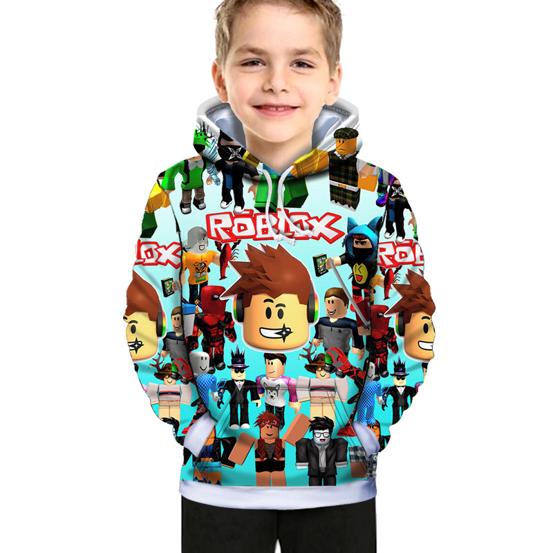 Children's cartoon hoodie roblox fashion 3D digital spring and autumn cotton printing popular boys and girls' coat kids, Black
Children's cartoon hoodie roblox fashion 3D digital spring and autumn cotton printing popular boys and girls' coat kids, Black