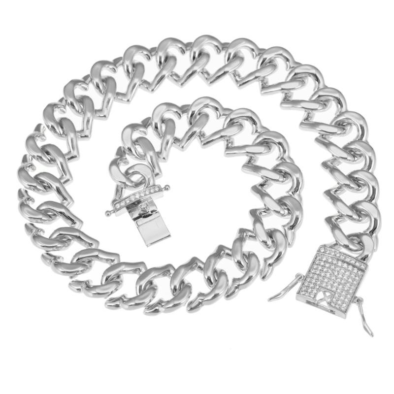 Pendant Necklaces 18mm Wide Stainless Steel Cuban Miami Chains CZ Zircon Box Lock Big Heavy Gold Chain For Men Hip Hop Rapper Jewelry
Pendant Necklaces 18mm Wide Stainless Steel Cuban Miami Chains CZ Zircon Box Lock Big Heavy Gold Chain For Men Hip Hop Rapper Jewelry