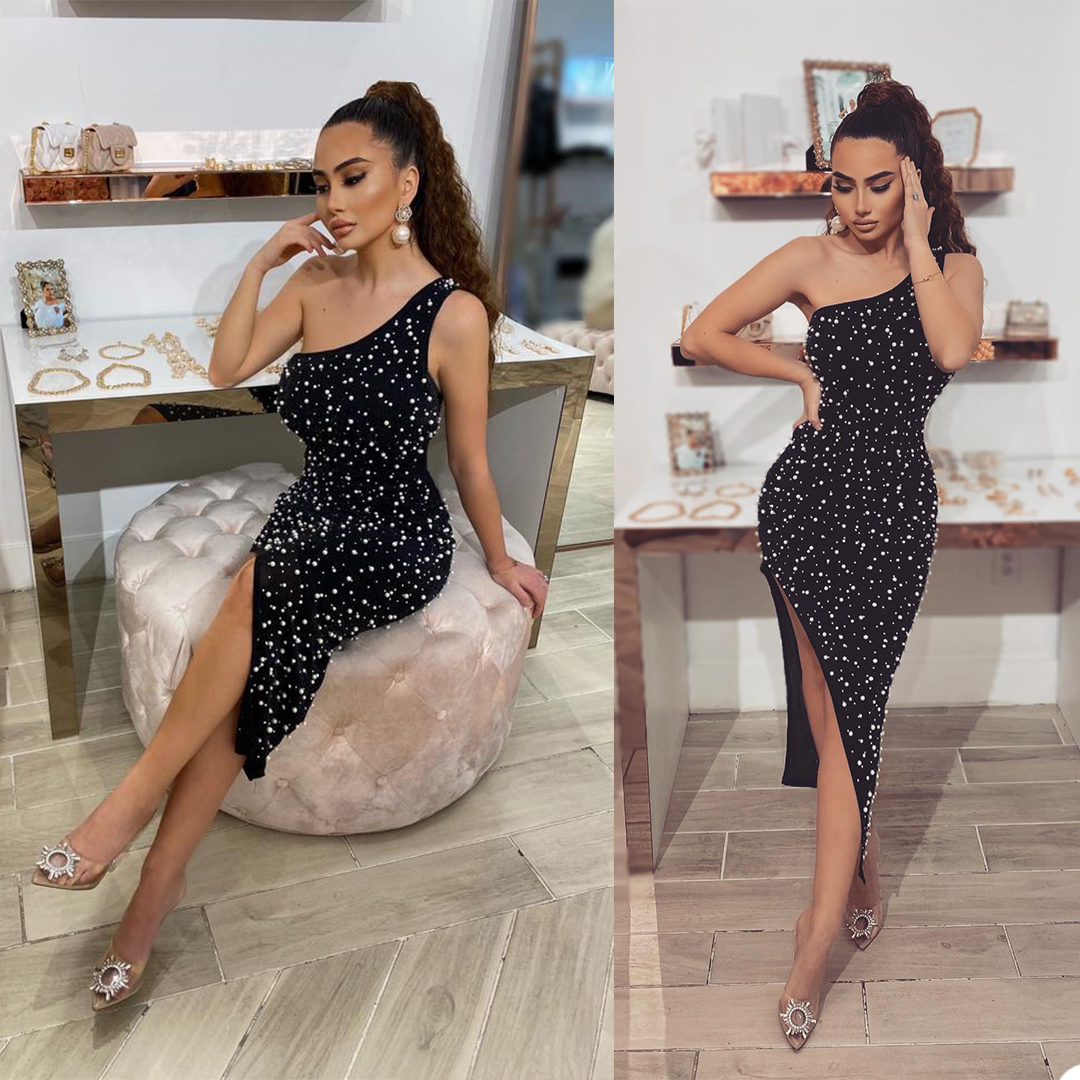 2021 Beaded Prom Dresses One Shoulder Crystal Mermaid Evening Gowns Formal Velvet Plus Size Party Dress, Lavender
2021 Beaded Prom Dresses One Shoulder Crystal Mermaid Evening Gowns Formal Velvet Plus Size Party Dress, Lavender