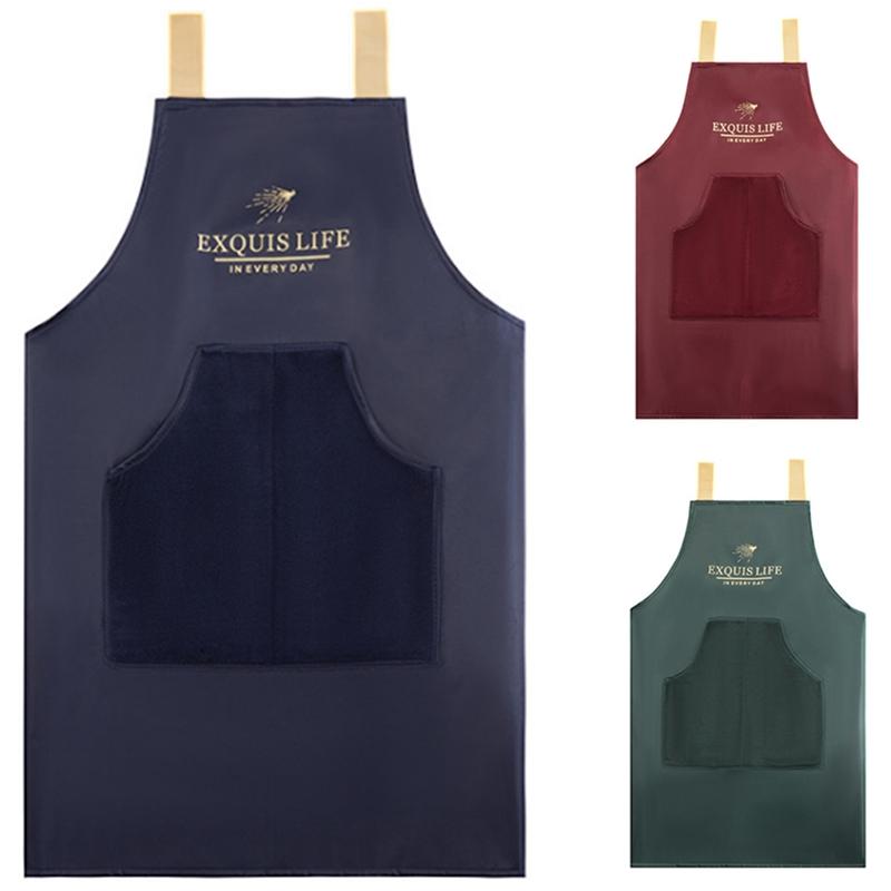 -Household Kitchen Waterproof And Oil-Proof Hand-Wiping Apron Fashion Cooking Jacket Coverall Aprons
-Household Kitchen Waterproof And Oil-Proof Hand-Wiping Apron Fashion Cooking Jacket Coverall Aprons