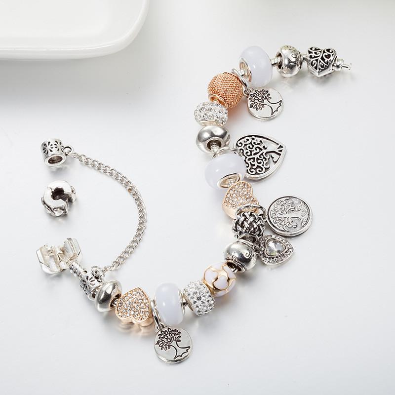 Designer Fashion Charm Bracelet 925 Silver Pandor Bracelets For Women Life Tree Pendant Bangle Charm Pandora Love Bead As Gift Diy Jewelry Alex Ani, Golden;silver
Designer Fashion Charm Bracelet 925 Silver Pandor Bracelets For Women Life Tree Pendant Bangle Charm Pandora Love Bead As Gift Diy Jewelry Alex Ani, Golden;silver