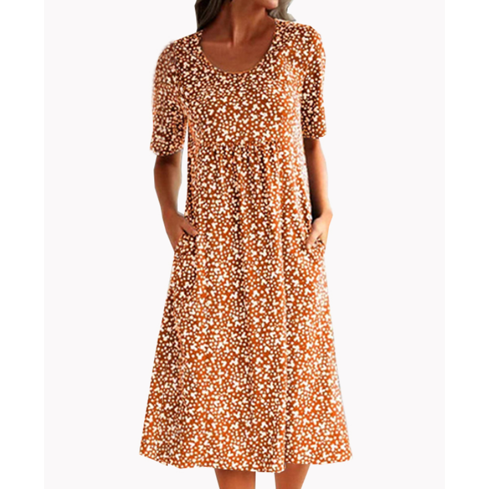 2021women printed o-neck dress short sleeve a-line knee length pleated dresses for woman summer dress women casual cotton dress, Black;gray
2021women printed o-neck dress short sleeve a-line knee length pleated dresses for woman summer dress women casual cotton dress, Black;gray