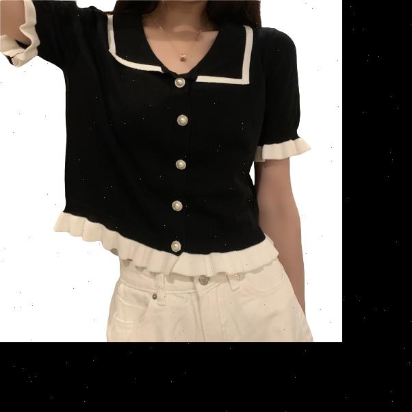 ruffles women sweater knit cardigan shirt single breasted patched elastic crop summer female cardigans drop, White;black
ruffles women sweater knit cardigan shirt single breasted patched elastic crop summer female cardigans drop, White;black