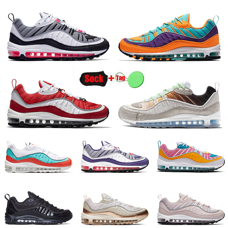 Top Quality Sports 98s Air Cushions Running Shoes Mens Women Cone Cosmic Clay Gym Red Airmaxs La Mezcla Triple Black Max Trainers Sneakers 36-45
Top Quality Sports 98s Air Cushions Running Shoes Mens Women Cone Cosmic Clay Gym Red Airmaxs La Mezcla Triple Black Max Trainers Sneakers 36-45