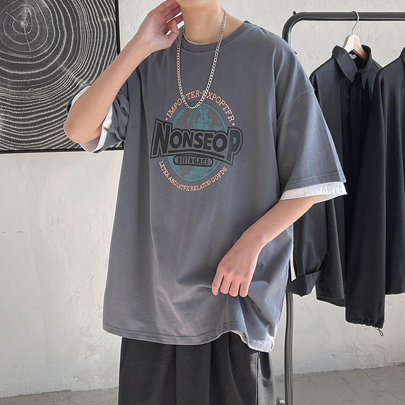 Men's T-Shirts Men Short Sleeved Summer Korean Casual Top Male Loose Letter Print T Shirt Plus Size S-5XL Oversize Clothings, Black
Men's T-Shirts Men Short Sleeved Summer Korean Casual Top Male Loose Letter Print T Shirt Plus Size S-5XL Oversize Clothings, Black