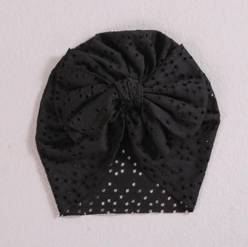 INS Candy Color Hollow Out Baby India Cap Elastic Cotton Soft Hair accessories Beanie Caps Infant Turban Hats 0-3T