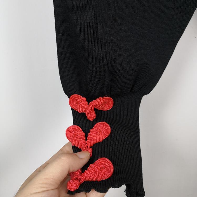 Nomikuma Autumn New Knitted Harem Pants Korean Buttons Lace Up Stretch Waist Sweater Trousers Causal Women Ankle Pant 6D161 210427