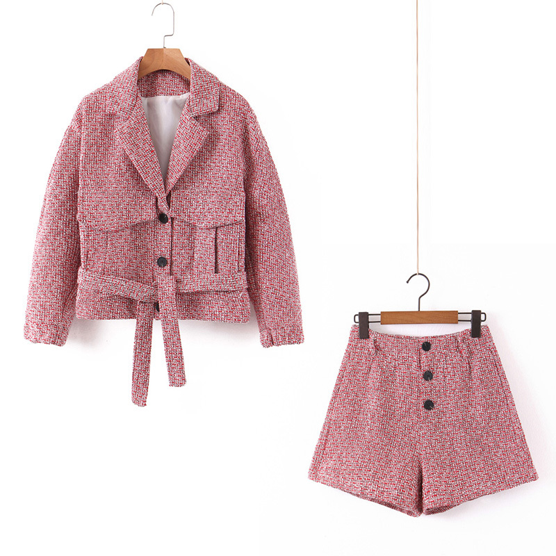 Sweet Tweed Shorts Women Fashion Buttons Short Female Chic Loose Straight Shorts Casual Girls Streetwear 210520