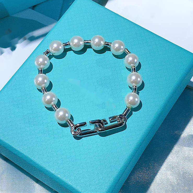 925 Silver Pearl Bracelets Strands women Simple Summer Bracelet Designer Beaded No Box
925 Silver Pearl Bracelets Strands women Simple Summer Bracelet Designer Beaded No Box