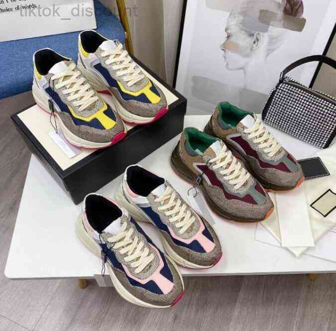 2021 Designer Rhyton Sneakers Beige Men shoes Vintage Luxury Chaussures with box, Color 1
2021 Designer Rhyton Sneakers Beige Men shoes Vintage Luxury Chaussures with box, Color 1
