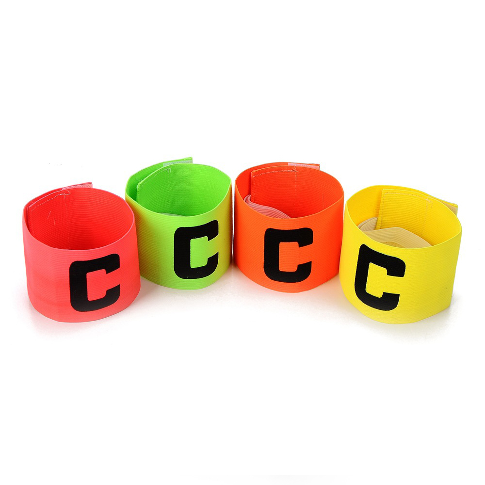 Football Soccer Captain Armband Elastic Fabric Player Bands for Adult Youth Training Rugby Futbol Practice Camp School Team Sports Athletic