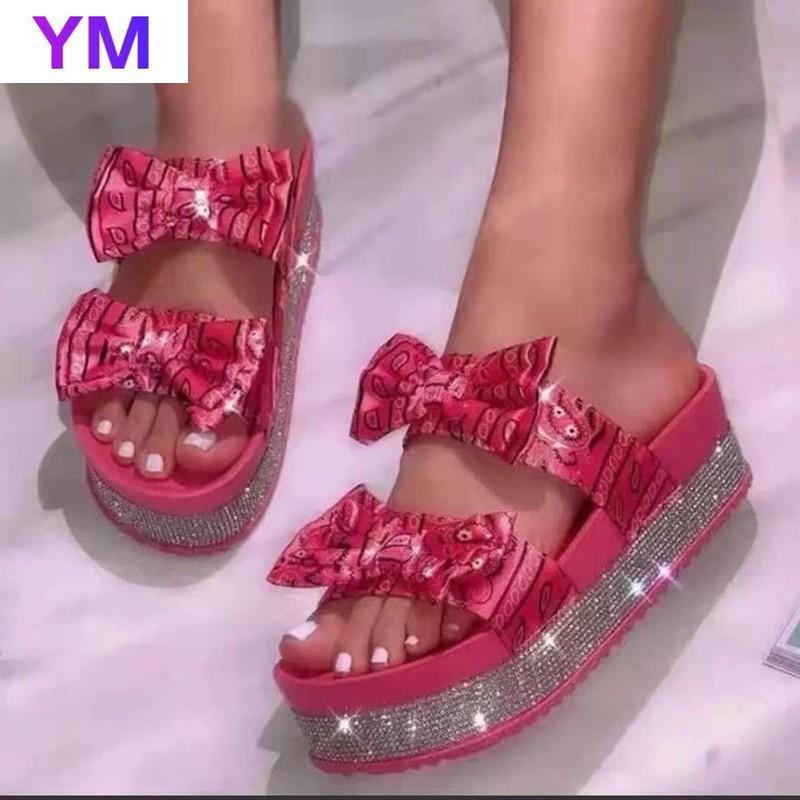 Sandals 2021 Summer Rhinestone Women Printed Cute Fashion Bowknot Platform Shoes Comfortable Slides Sexy Plus43, Black
Sandals 2021 Summer Rhinestone Women Printed Cute Fashion Bowknot Platform Shoes Comfortable Slides Sexy Plus43, Black