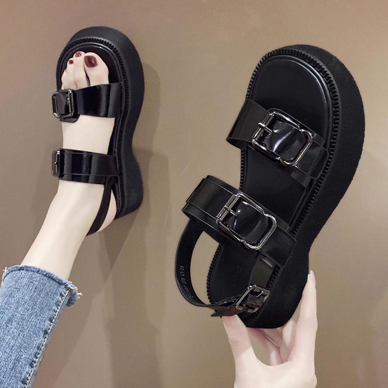 Sandals All-match Canvas Shoes Platform Women's Wedge Heel 2021 Summer Buckle Strap Ladies, Black
Sandals All-match Canvas Shoes Platform Women's Wedge Heel 2021 Summer Buckle Strap Ladies, Black