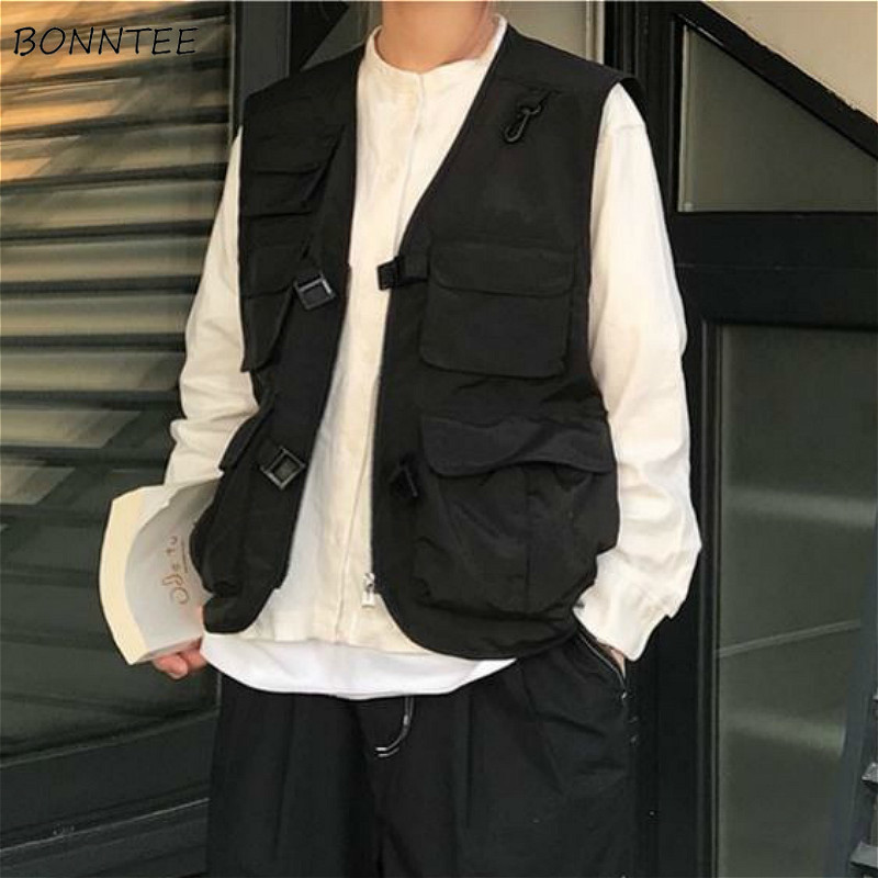 Vests Women Japan Style Harajuku Pockets Design Cargo Chic Teens Sleeveless Jacket Street College Unisex Summer Ladies Outwear, Black
Vests Women Japan Style Harajuku Pockets Design Cargo Chic Teens Sleeveless Jacket Street College Unisex Summer Ladies Outwear, Black