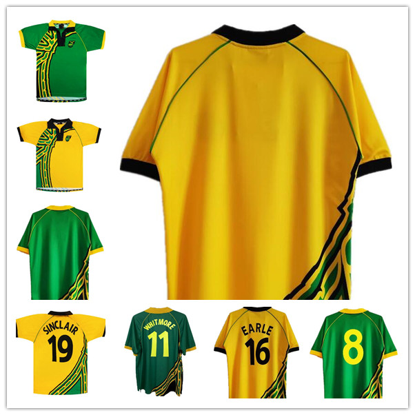 1998 Retro Jamaica soccer jerseys home away yellow green 98 classic Vintage football shirt #16 EARLE #11 WHITMORE #3 DAWES #19 SINCLAIR, 1998 away
1998 Retro Jamaica soccer jerseys home away yellow green 98 classic Vintage football shirt #16 EARLE #11 WHITMORE #3 DAWES #19 SINCLAIR, 1998 away