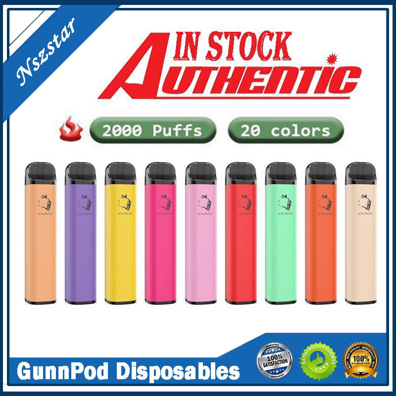 100% Original GunnPod Disposables Vape Electronic Cigarettes Device Kit 2000 Puffs 1250mAh Battery Prefilled 8ml Pod Stick Pen wholesale
100% Original GunnPod Disposables Vape Electronic Cigarettes Device Kit 2000 Puffs 1250mAh Battery Prefilled 8ml Pod Stick Pen wholesale
