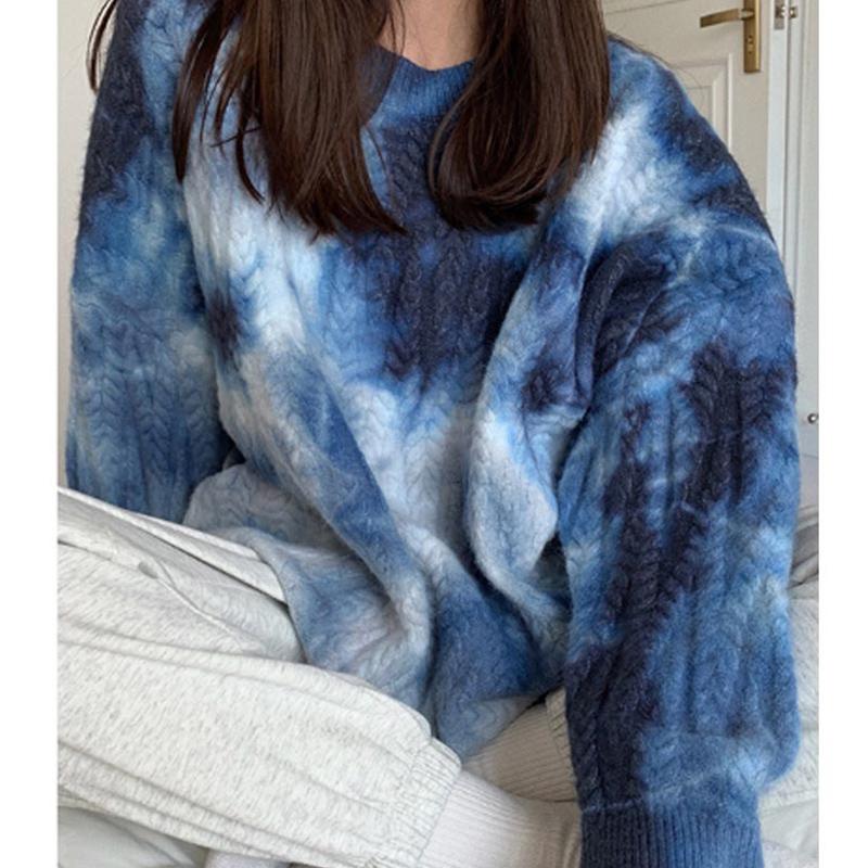 Women's Sweaters Tie Dye Thick Sweater Women Knitted Winter Loose Fashion 2021 Autumn Warm Clothes Lady Korean Casual Outfits SW21#, Purple
Women's Sweaters Tie Dye Thick Sweater Women Knitted Winter Loose Fashion 2021 Autumn Warm Clothes Lady Korean Casual Outfits SW21#, Purple