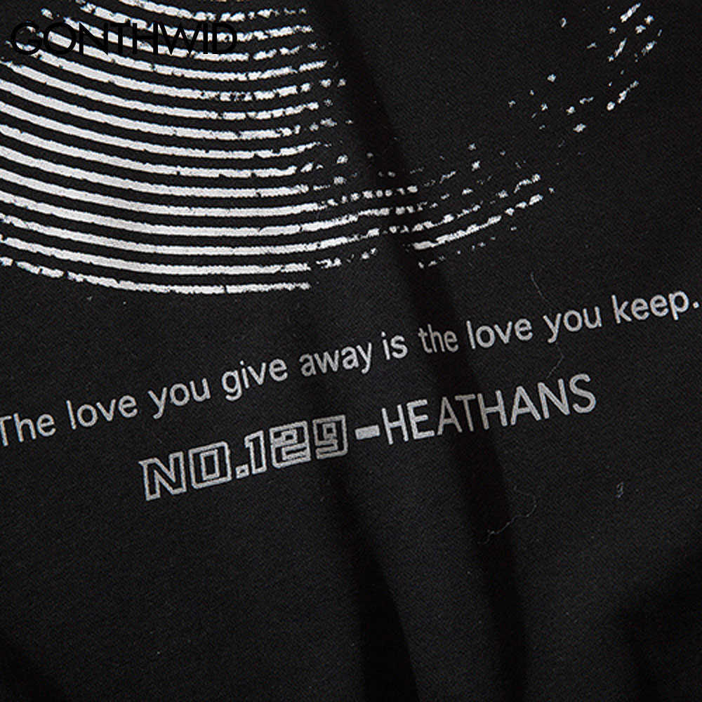 GONTHWID Tshirts Creative Fingerprint Print Short Sleeve Tees Shirts Streetwear Mens Summer Hip Hop Harajuku Casual Loose Tops 210629