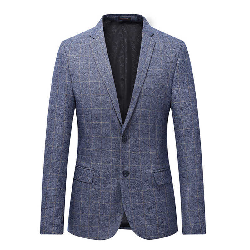 Men's Korean Slim Fit Fashion Blazer Suit Jacket Casual Male Blazers Mens Coat Terno Masculino Two-Button Formal Suits Men 210528