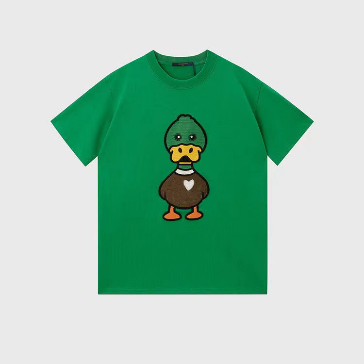 Spring 2022 luxury brand tee new T-shirt short-sleeved mens womens joint duck embroidery loose top black white green top quality tops fashion clothing size -2XL
Spring 2022 luxury brand tee new T-shirt short-sleeved mens womens joint duck embroidery loose top black white green top quality tops fashion clothing size -2XL