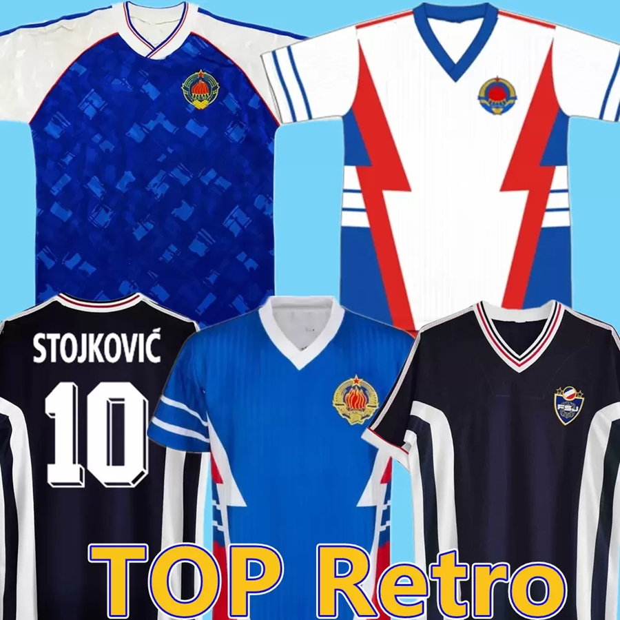 1990 1991 1998 1999 Yugoslavia retro Soccer Jersey World Cup #8 Mijatovic #19 Savicevic Vintage Classic 90 91 Football Shirts thai quality S
1990 1991 1998 1999 Yugoslavia retro Soccer Jersey World Cup #8 Mijatovic #19 Savicevic Vintage Classic 90 91 Football Shirts thai quality S