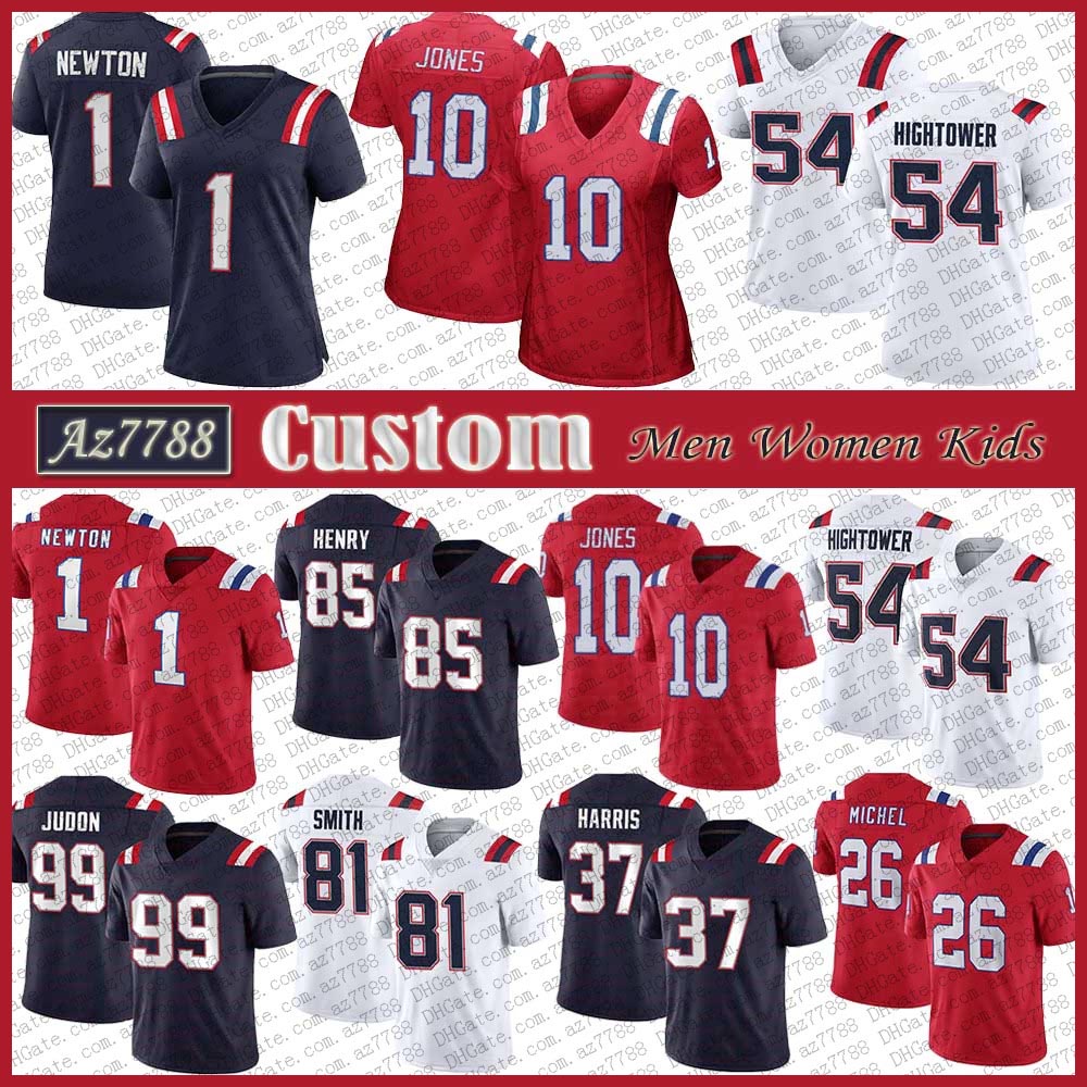 1 Cam Newton 10 Mac Jones New Custom Men Women Kid England Football Jersey 54 Donta Hightower 85 Hunter Henry 81 Jonnu Smith 99 Matthew Judon 26 Sony Michel Damien Harris, Shown
1 Cam Newton 10 Mac Jones New Custom Men Women Kid England Football Jersey 54 Donta Hightower 85 Hunter Henry 81 Jonnu Smith 99 Matthew Judon 26 Sony Michel Damien Harris, Shown