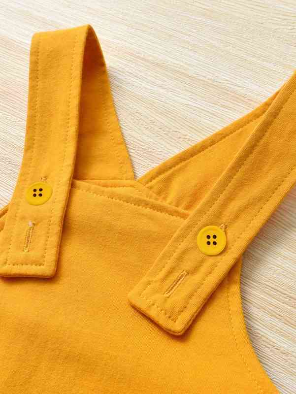 Baby Ribbed Knit Top & Pinafore Jumpsuit SHE