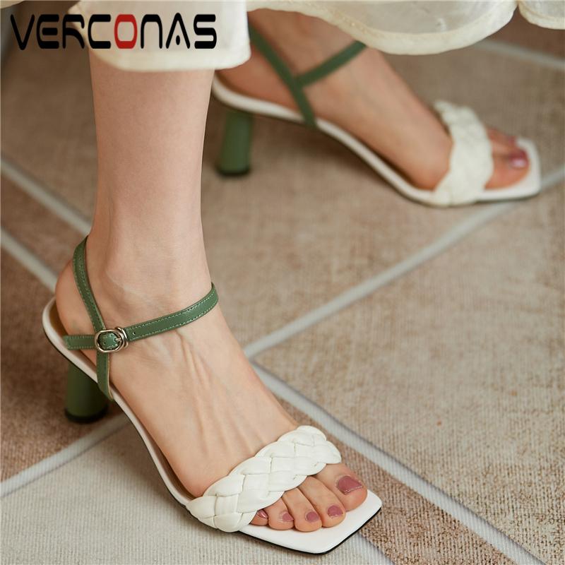Summer Women Sandals Arrival Weave Genuine Leather Pumps High Heels Fashion Casual Party Buckle Shoes Woman Dress, Black
Summer Women Sandals Arrival Weave Genuine Leather Pumps High Heels Fashion Casual Party Buckle Shoes Woman Dress, Black