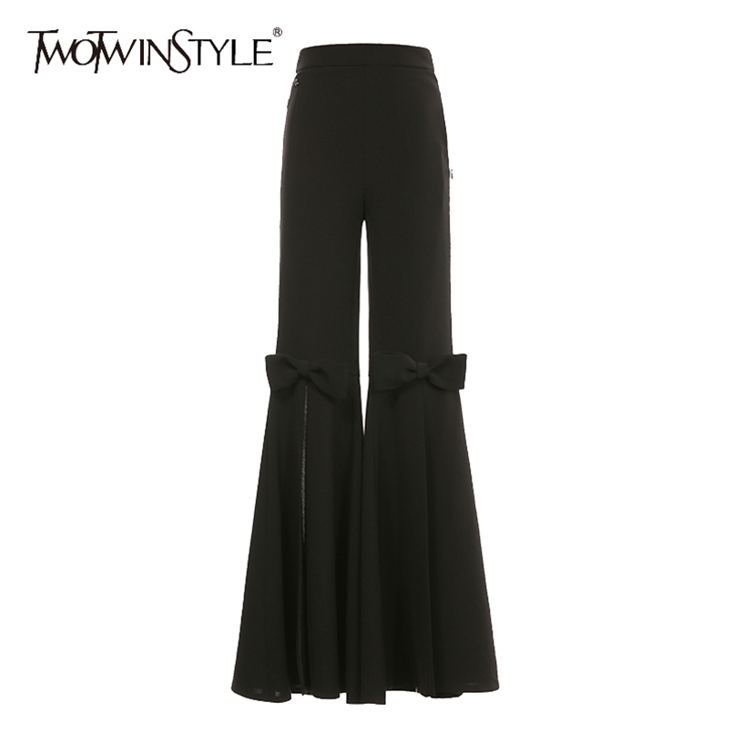 Casual Solid Pant For Women High Waist Patchwork Bowknot Full Length Flare Pants Female Spring Fashion Stylish 210521, White
Casual Solid Pant For Women High Waist Patchwork Bowknot Full Length Flare Pants Female Spring Fashion Stylish 210521, White
