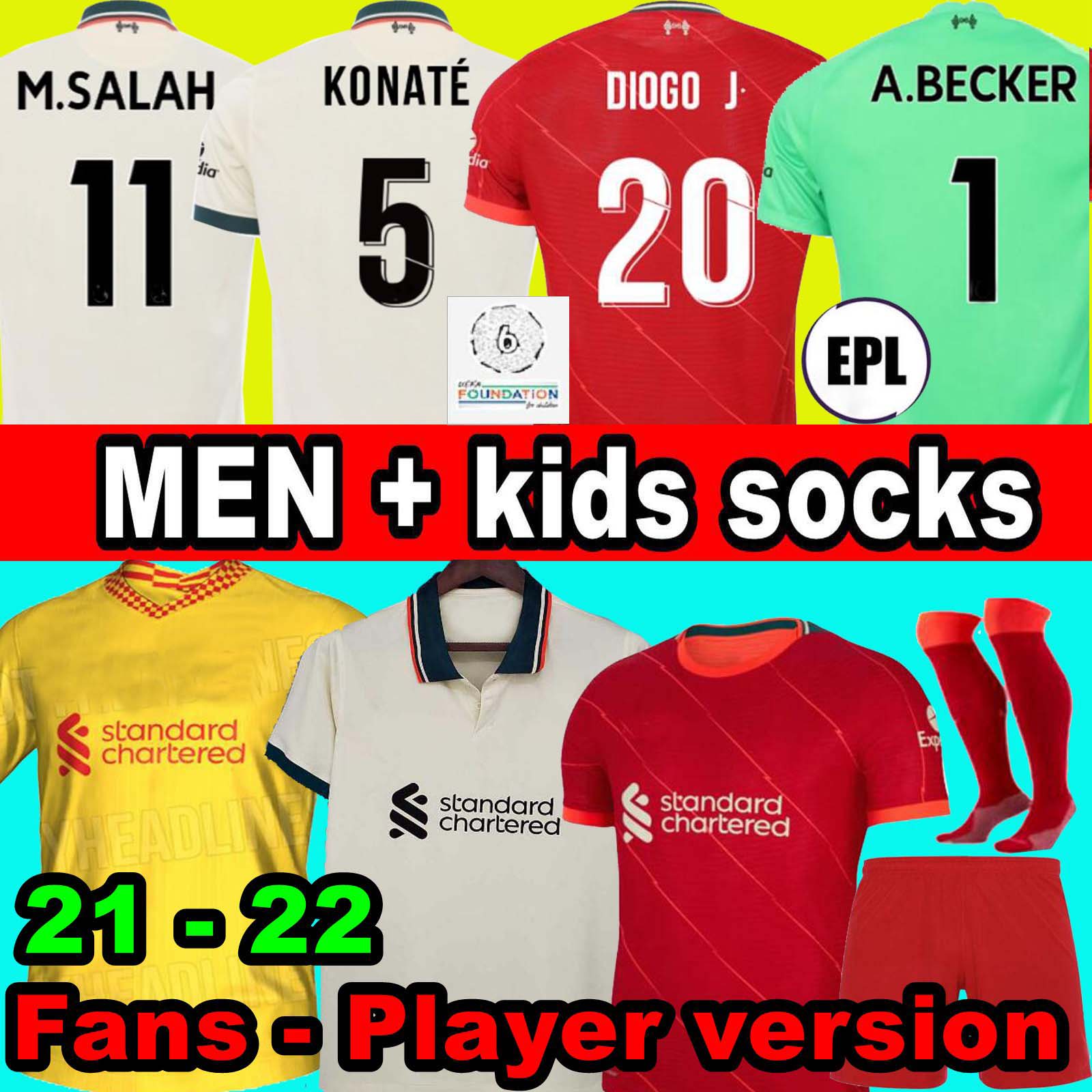 21 22 LVP Fans Player Version KONATE M.SALAH VIRGIL FIRMINO soccer jersey MANE MILNER WIJNALDUM A.BECKER ALEXANDER ARNOLD DIOGO J. Goalkeeper shirt Men + Kids sock, 21 22away
21 22 LVP Fans Player Version KONATE M.SALAH VIRGIL FIRMINO soccer jersey MANE MILNER WIJNALDUM A.BECKER ALEXANDER ARNOLD DIOGO J. Goalkeeper shirt Men + Kids sock, 21 22away