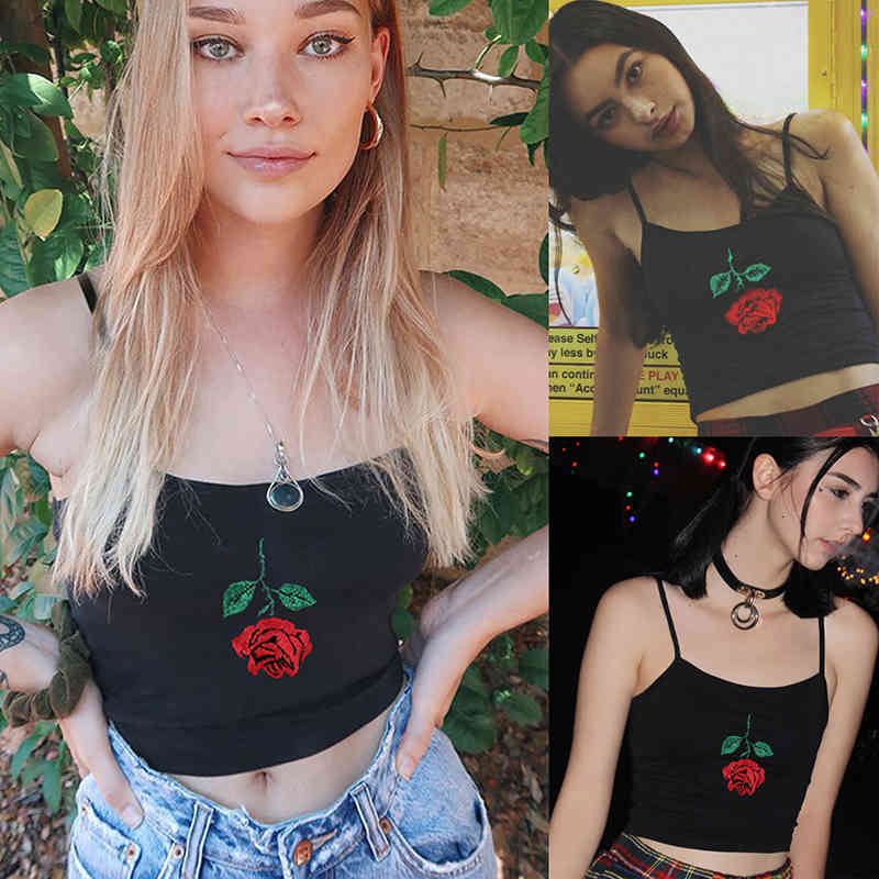 Women' Tanks & Camis Summer est Women Rose Flower Tank Tops Fashion Ladies Sleeveles Floral Printing Slim ole Casual Nightclub 5Y, Black
Women' Tanks & Camis Summer est Women Rose Flower Tank Tops Fashion Ladies Sleeveles Floral Printing Slim ole Casual Nightclub 5Y, Black