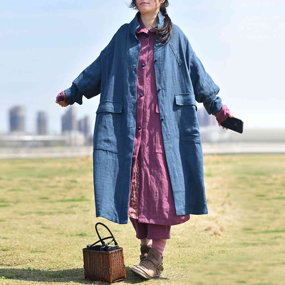 Johnature Women Vintage Ramie Trench Solid Color Turn-down Collar Autumn Coats Long Sleeve Pockets Button Female Coats 210521, Deep rose
Johnature Women Vintage Ramie Trench Solid Color Turn-down Collar Autumn Coats Long Sleeve Pockets Button Female Coats 210521, Deep rose