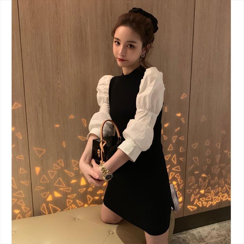 trend colorblock long sleeve package womens dress hip mini sweet loose v neck casual puff pullover sweater, Black;gray
trend colorblock long sleeve package womens dress hip mini sweet loose v neck casual puff pullover sweater, Black;gray