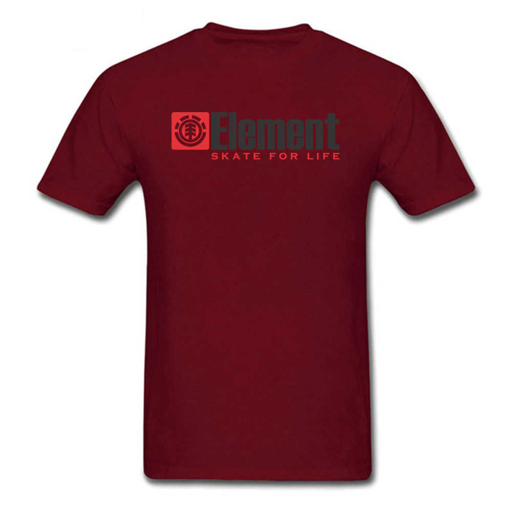 Element T-shirt Men Skater T Shirt Skate For Life Tops & Tees Simple Letter Tshirt Custom Cotton White Clothes Plus Size 210629