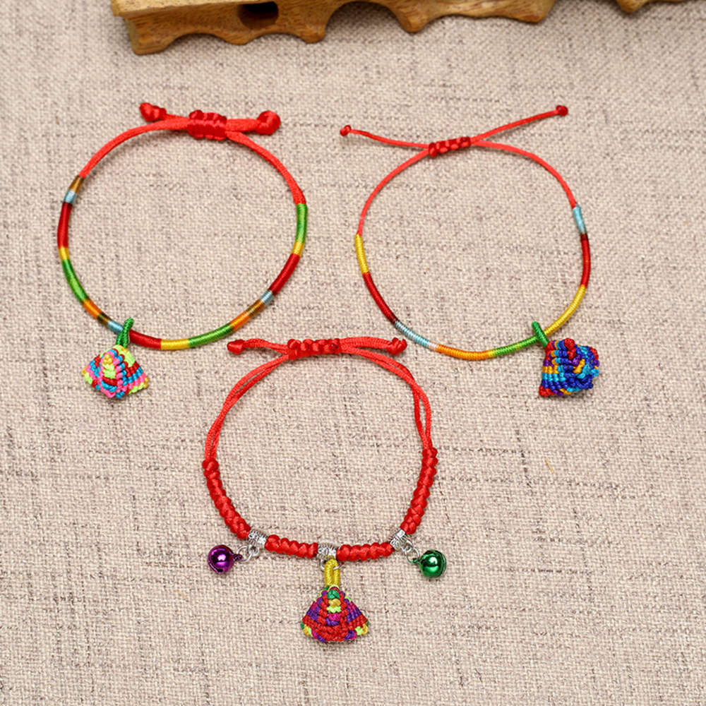 Hand catenary Folk craft No.72 Dragon Boat Festival colorful weaving Bracelet winding zongzi, Black
Hand catenary Folk craft No.72 Dragon Boat Festival colorful weaving Bracelet winding zongzi, Black