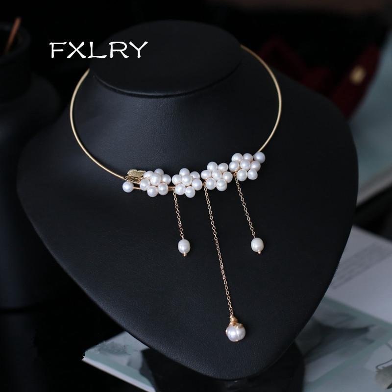 Chokers FXLRY Original Handmade Natural Freshwater Pearl Elegant Choker Necklace For Women Bridal Wedding Jewelry
Chokers FXLRY Original Handmade Natural Freshwater Pearl Elegant Choker Necklace For Women Bridal Wedding Jewelry