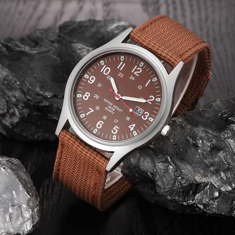 Wristwatches Men Military Watch Quartz Analog Clock Canvas Wristband Sports Army Waterproof Wristwatch XRQ88, Green
Wristwatches Men Military Watch Quartz Analog Clock Canvas Wristband Sports Army Waterproof Wristwatch XRQ88, Green