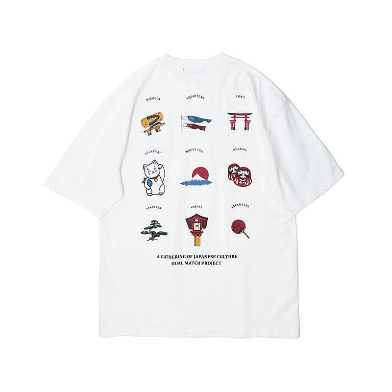 Japanese Style Men's Harajuku T-shirt Ins Graffiti Loose O Neck Short Sleeve Couple Tee Oversize Women Cotton Tshirt 210527, White
Japanese Style Men's Harajuku T-shirt Ins Graffiti Loose O Neck Short Sleeve Couple Tee Oversize Women Cotton Tshirt 210527, White