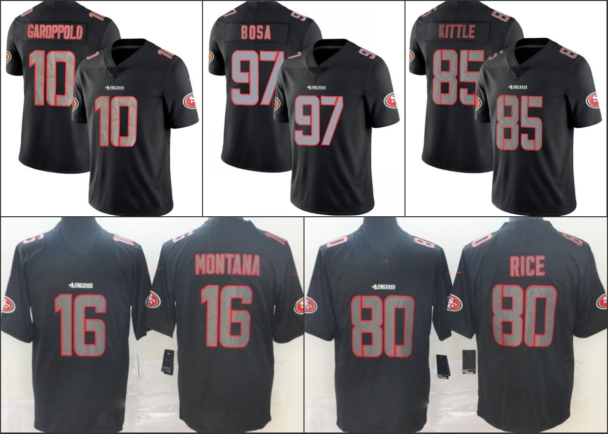 San Francisco''49ers''Men #97 Nick Bosa 10 Jimmy Garoppolo 16 Joe Montana 85 George Kittle Women Youth Rush Impact Limited Jersey
San Francisco''49ers''Men #97 Nick Bosa 10 Jimmy Garoppolo 16 Joe Montana 85 George Kittle Women Youth Rush Impact Limited Jersey