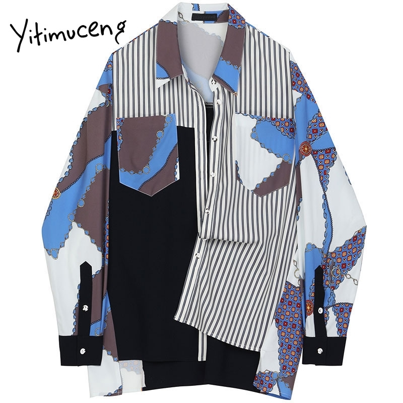 Yitimuceng Striped Printing Blouse Women Long Sleeve Button Up Shirts Straight Spring Fashion Turn-down Collar Tops 210601, Patchwork
Yitimuceng Striped Printing Blouse Women Long Sleeve Button Up Shirts Straight Spring Fashion Turn-down Collar Tops 210601, Patchwork