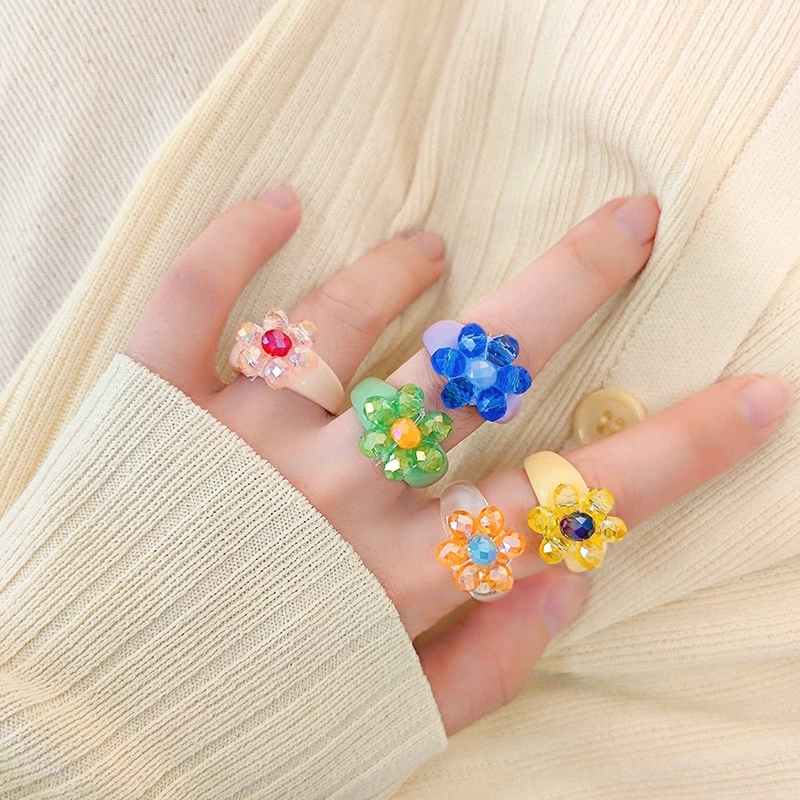 Geometric Ring 2021 Colorful Acrylic Resin Cartoon Love Flower Ring Transparent for Women Girls Travel Party Jewelry Gifts
Geometric Ring 2021 Colorful Acrylic Resin Cartoon Love Flower Ring Transparent for Women Girls Travel Party Jewelry Gifts