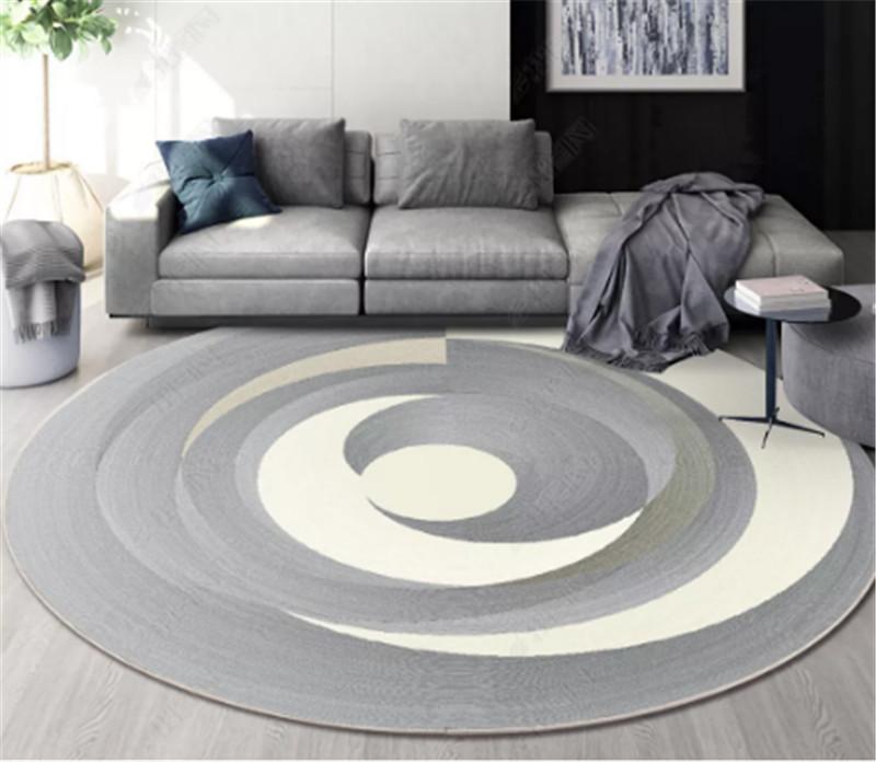 Nordic Geometric Round Carpets For Living Room Rug Big Size Decoration Office El Home Carpet INS Bedroom Floor Mat