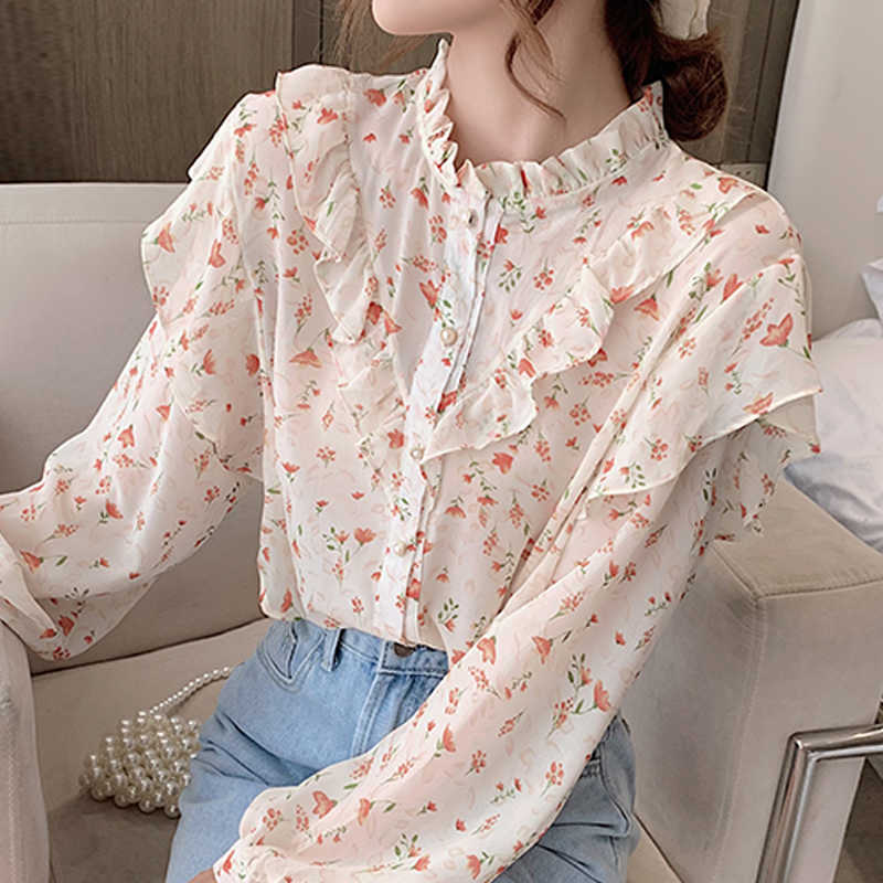 Long Sleeve Stand Collar Ruffles Chiffon Blouse Shirt Blusa Blouse Women Blusas Mujer De Moda Womens Tops And Blouses D830 210602, Pink
Long Sleeve Stand Collar Ruffles Chiffon Blouse Shirt Blusa Blouse Women Blusas Mujer De Moda Womens Tops And Blouses D830 210602, Pink