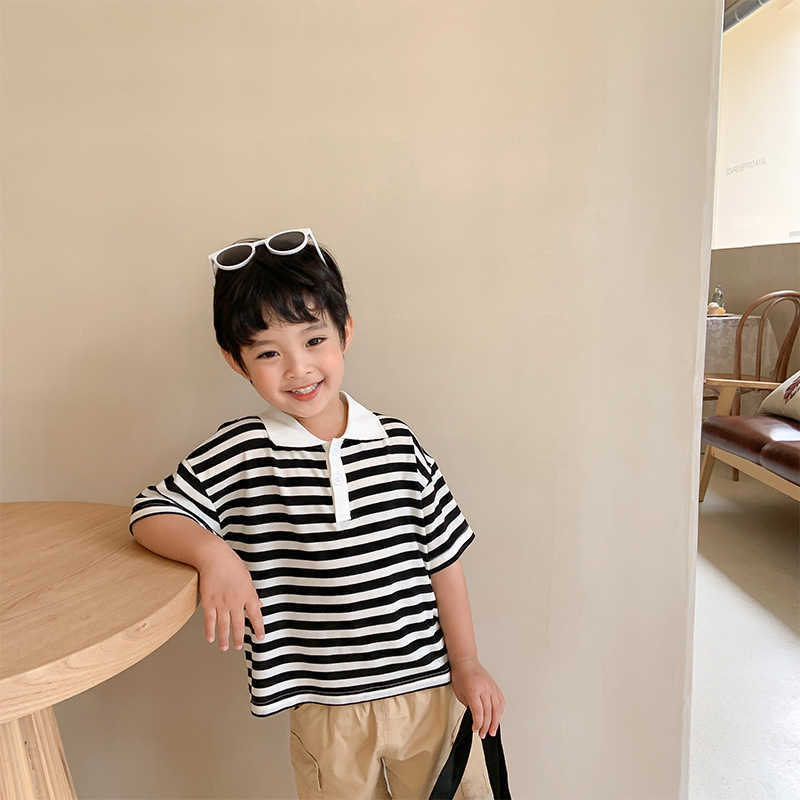 Korean style boys summer striped T shirts baby kids cotton loose casual Thin Tops 210615, Blue
Korean style boys summer striped T shirts baby kids cotton loose casual Thin Tops 210615, Blue