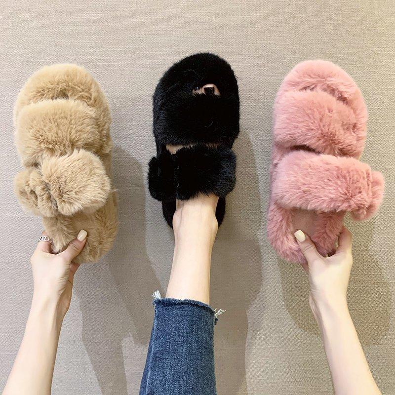 Fur Shoes House Slippers Platform Slides Fashion Med Slipers Women Loafers Plush Flat Luxury Soft 2021 With Rubber Casual Sh
Fur Shoes House Slippers Platform Slides Fashion Med Slipers Women Loafers Plush Flat Luxury Soft 2021 With Rubber Casual Sh