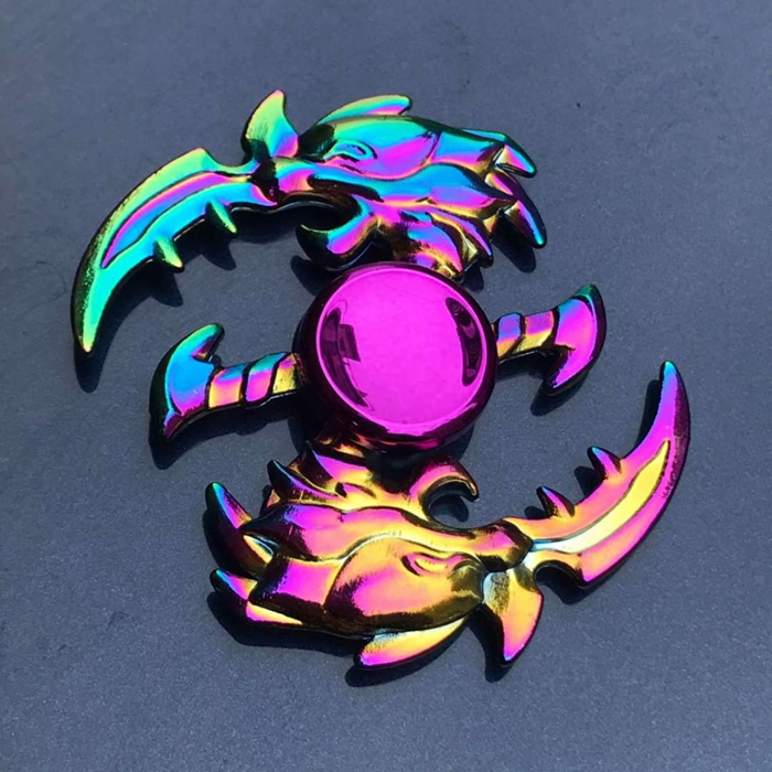 Colorful Spinning Top Zinc Alloy Fidget Spinner Wheels Gyro Toys Metal Bearing Rainbow Hand Spinners Focus Anti-Anxiety Toy Relieves Stress Adult DHL
