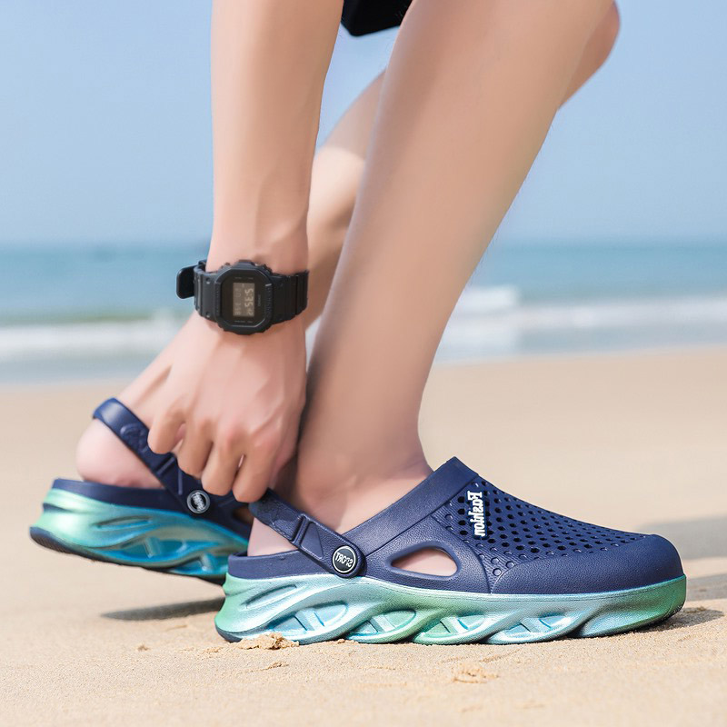 High Quality Men Women Trainer Sport Size Cross-border Summer Slippers Thick-soled Beach Shoes Couple Hole Shoe Outdoor Baotou Sandals Code:25LL-7790, 52655
High Quality Men Women Trainer Sport Size Cross-border Summer Slippers Thick-soled Beach Shoes Couple Hole Shoe Outdoor Baotou Sandals Code:25LL-7790, 52655