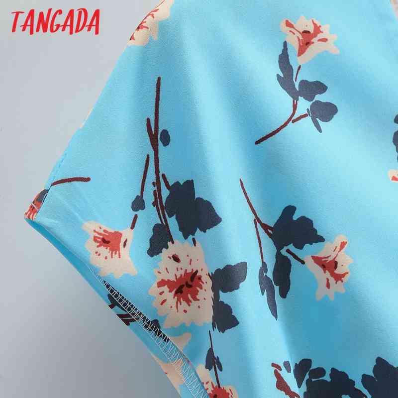 Summer Women Deep V Neck Bow Floral for Beach Short Sleeve Ladies Mini Dress Vestidos 1F102 210416